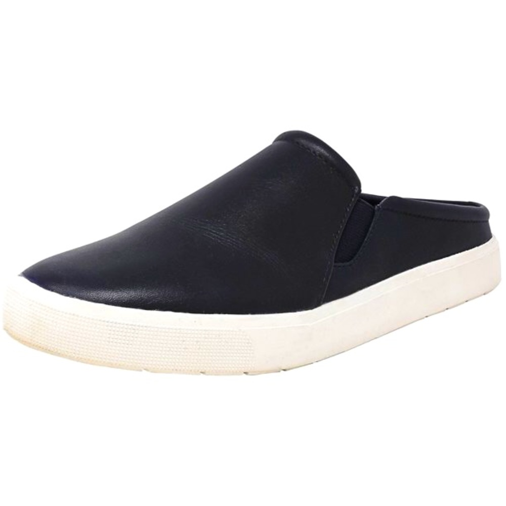 H By Halston Women Ellie Navy Leather Slip On Shoes Size 7.5